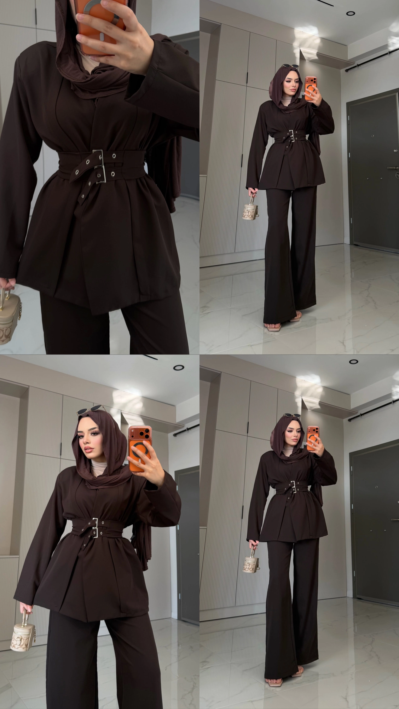 ÇİFT KEMERLİ KREP BLAZER TAKIM