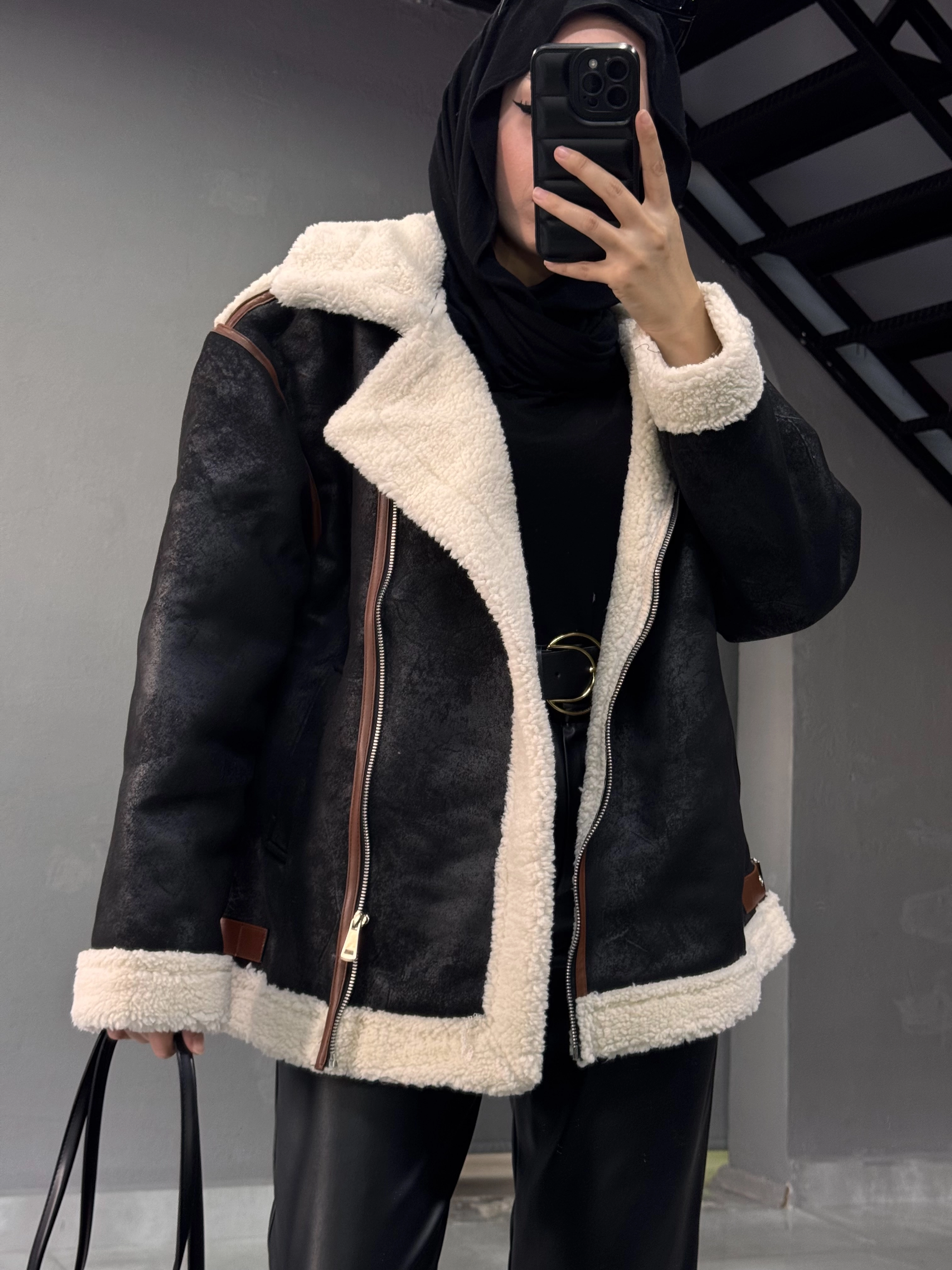 nubuk kumaş peluş ceket