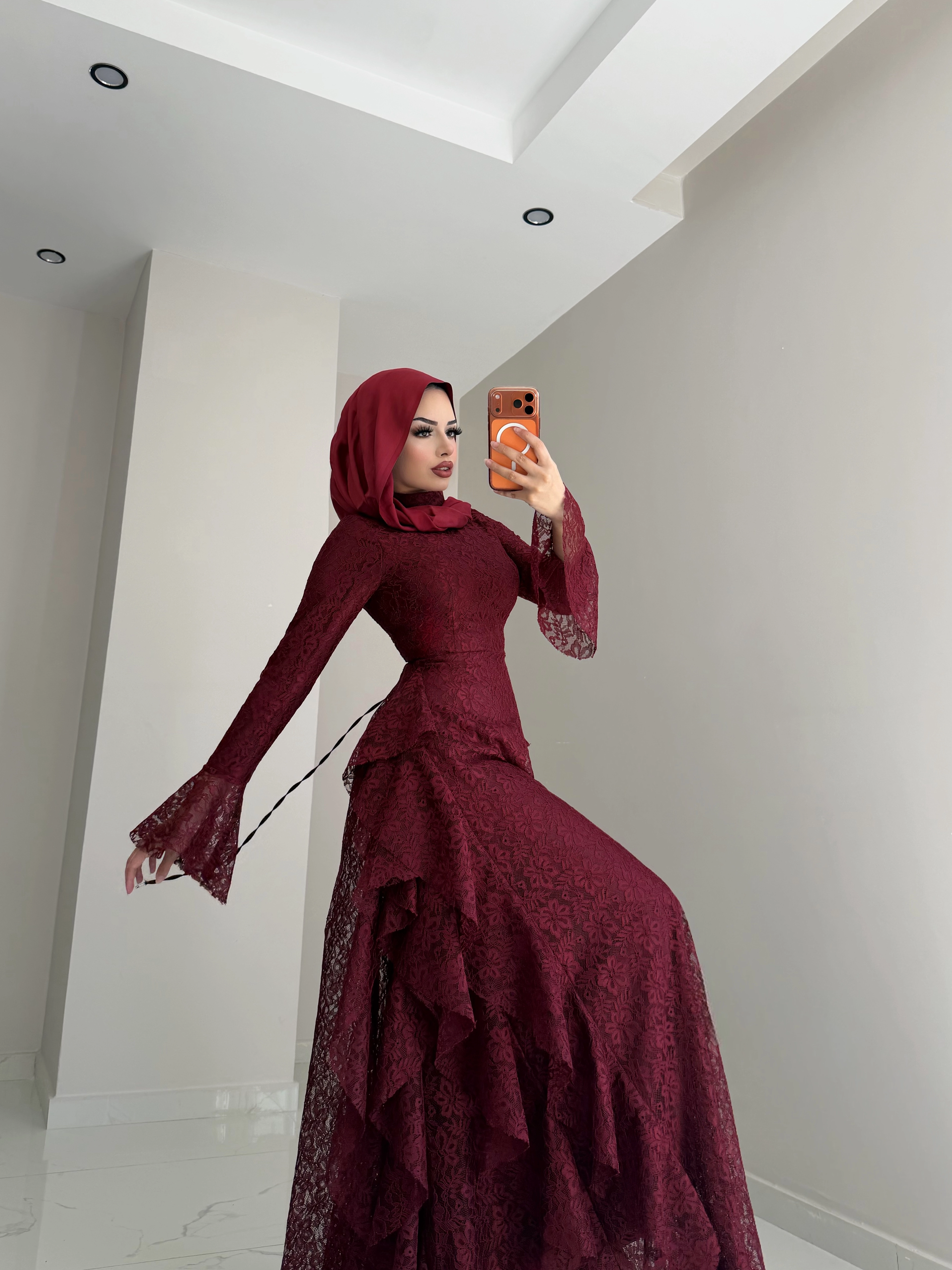 “RUKİA ELZA” Pinterest dantel elbise 