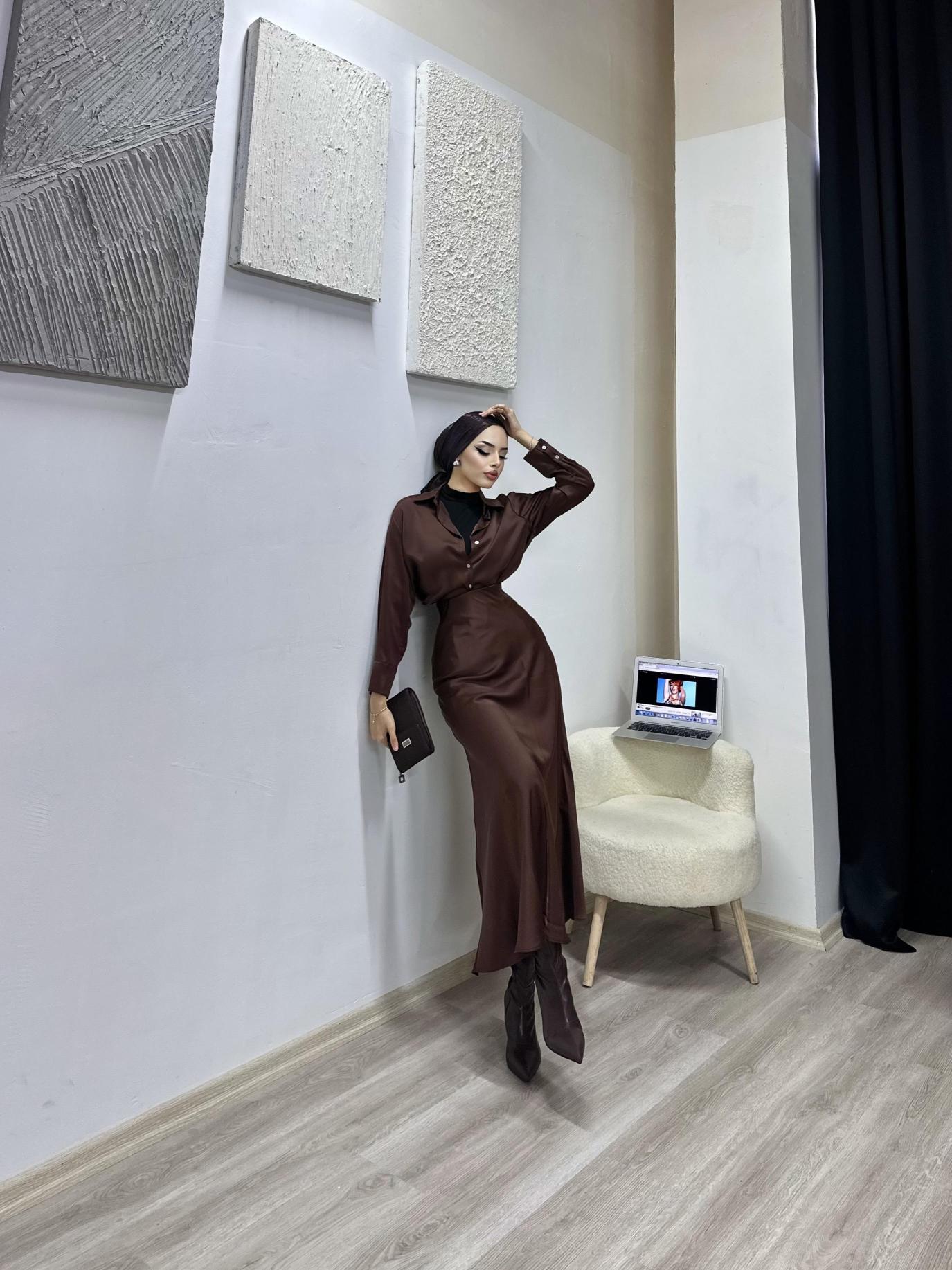 Acıkahve Saten Takım
