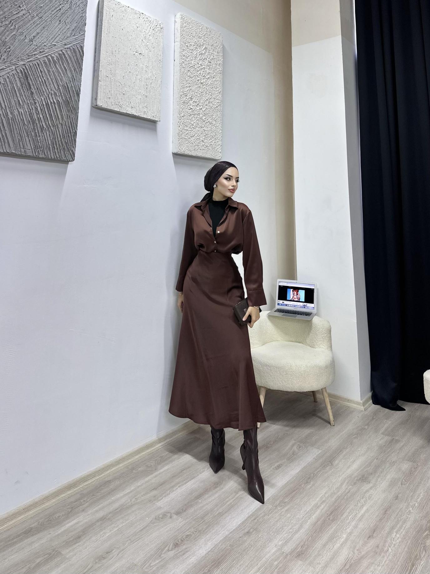 Acıkahve Saten Takım