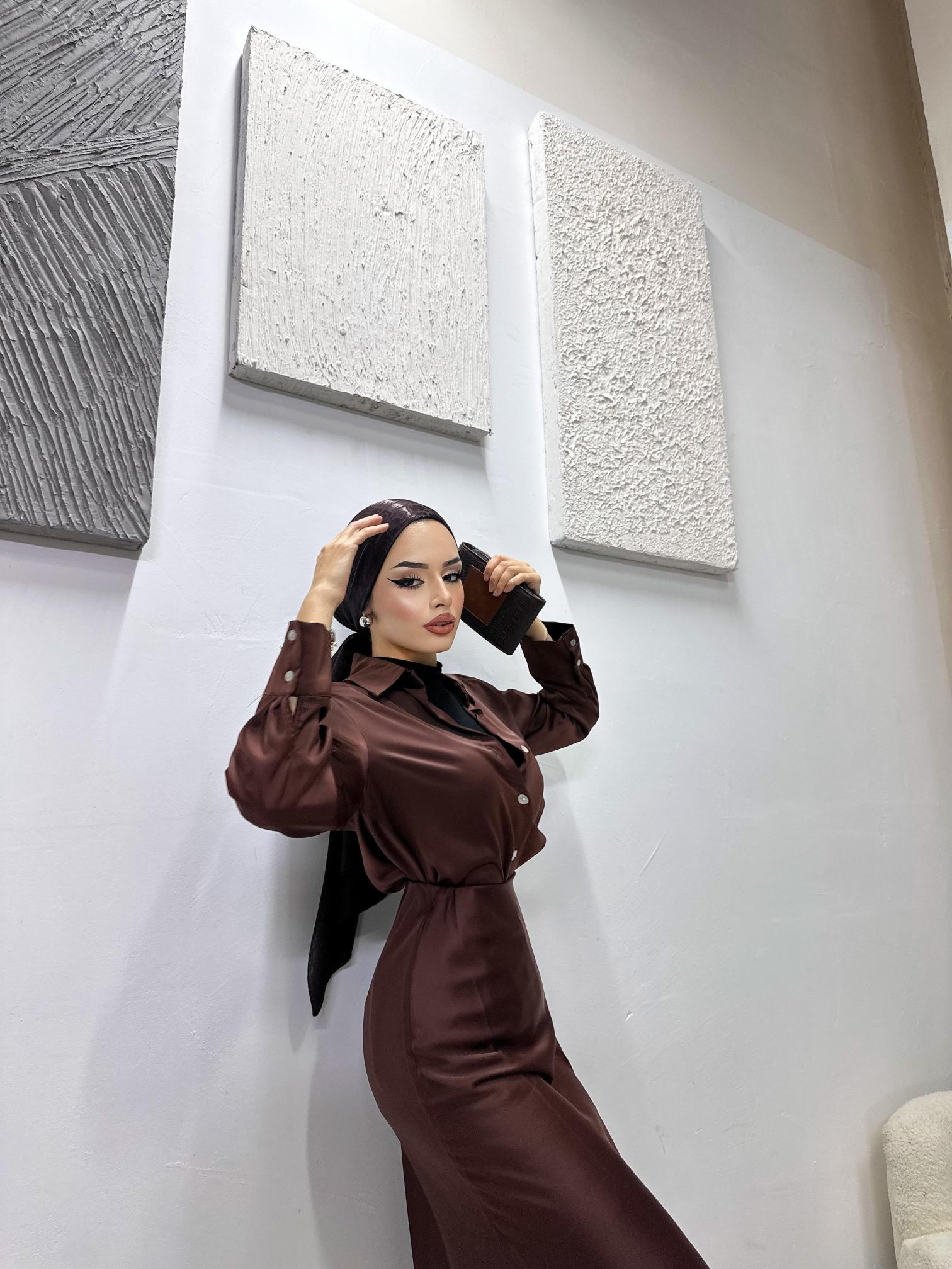 Acıkahve Saten Takım