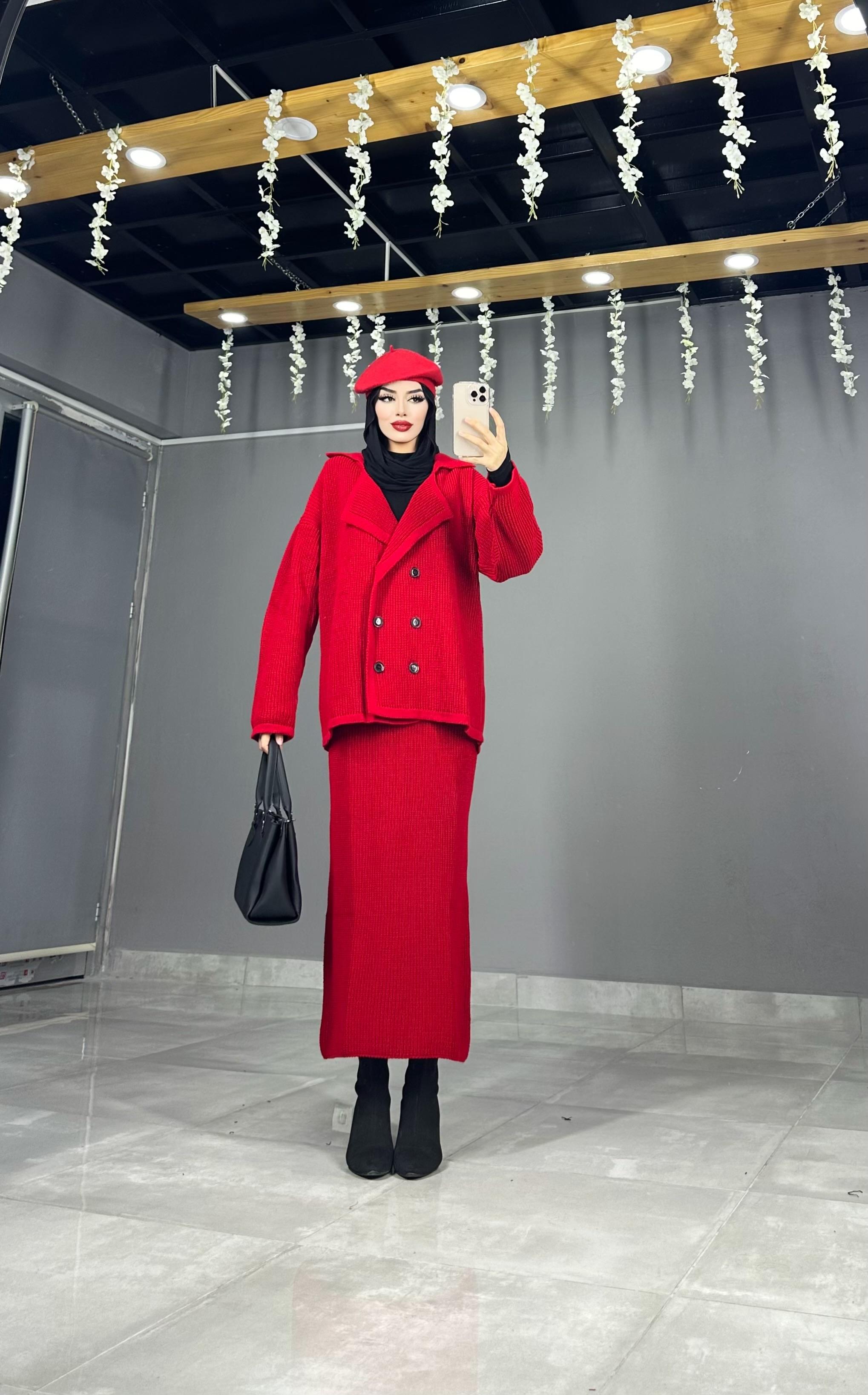 Blaezer Model Etekli Triko Takım 