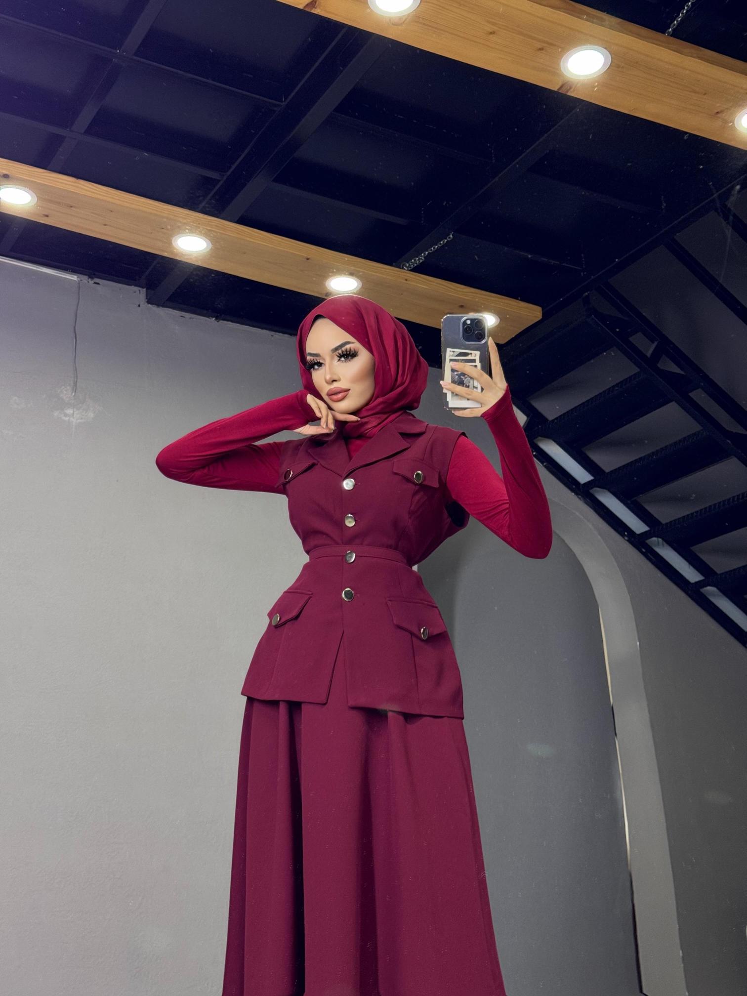 LİBRE BORDO ETEKLİ TAKIM