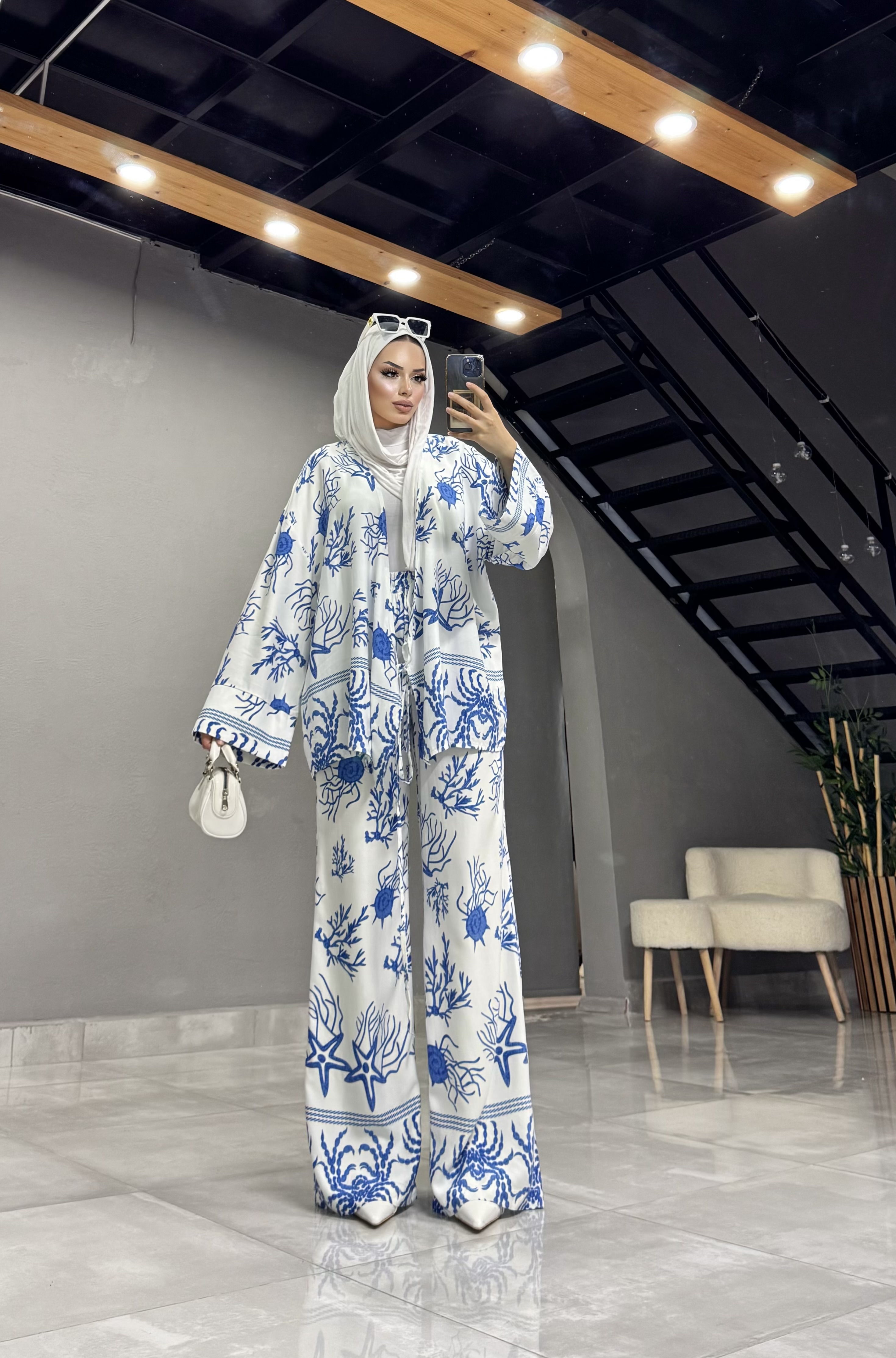 viskon pamuklu kimono takım