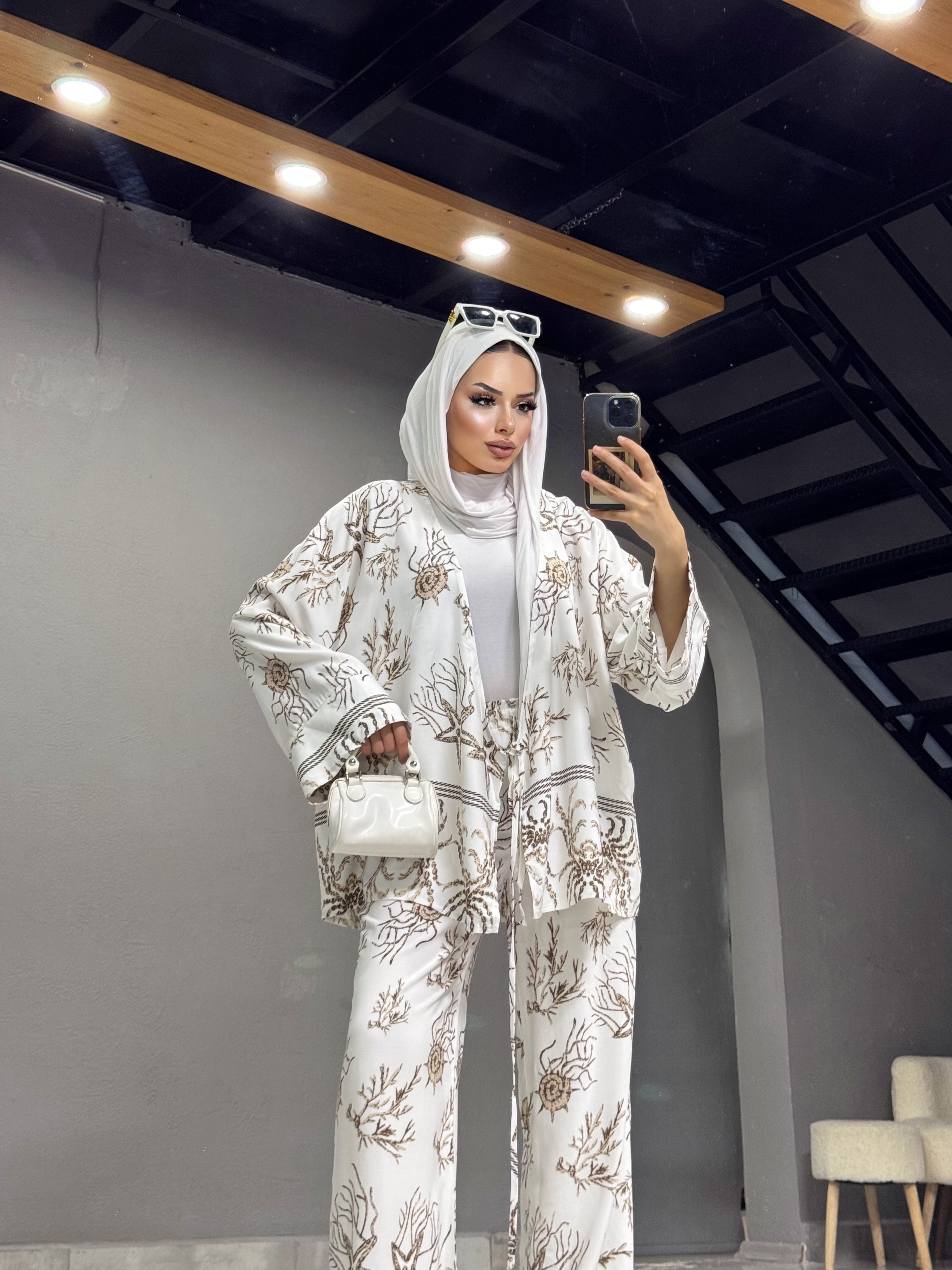 viskon pamuklu kimono takım