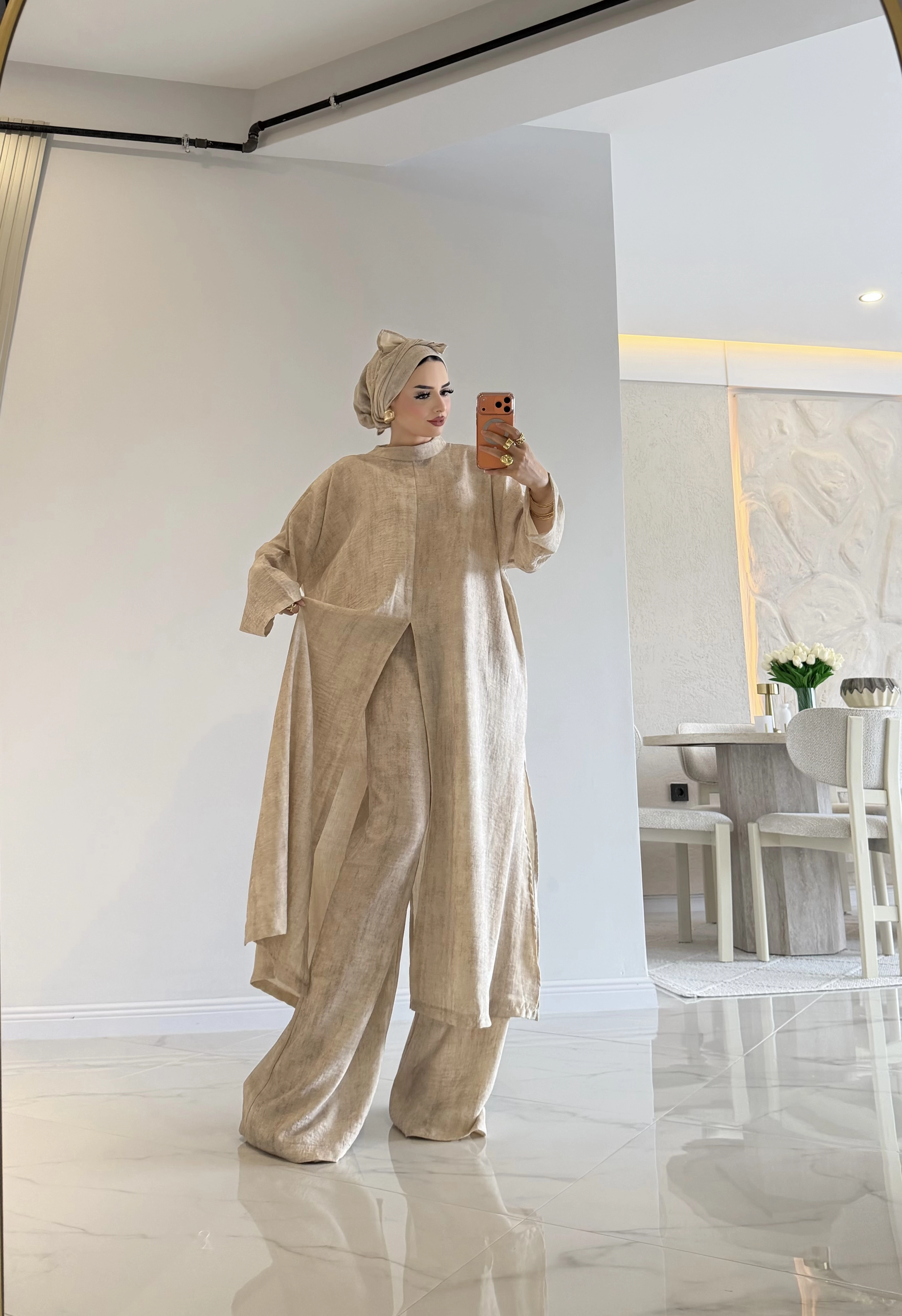 Relax Keten Üçlü Tesettür Tk 