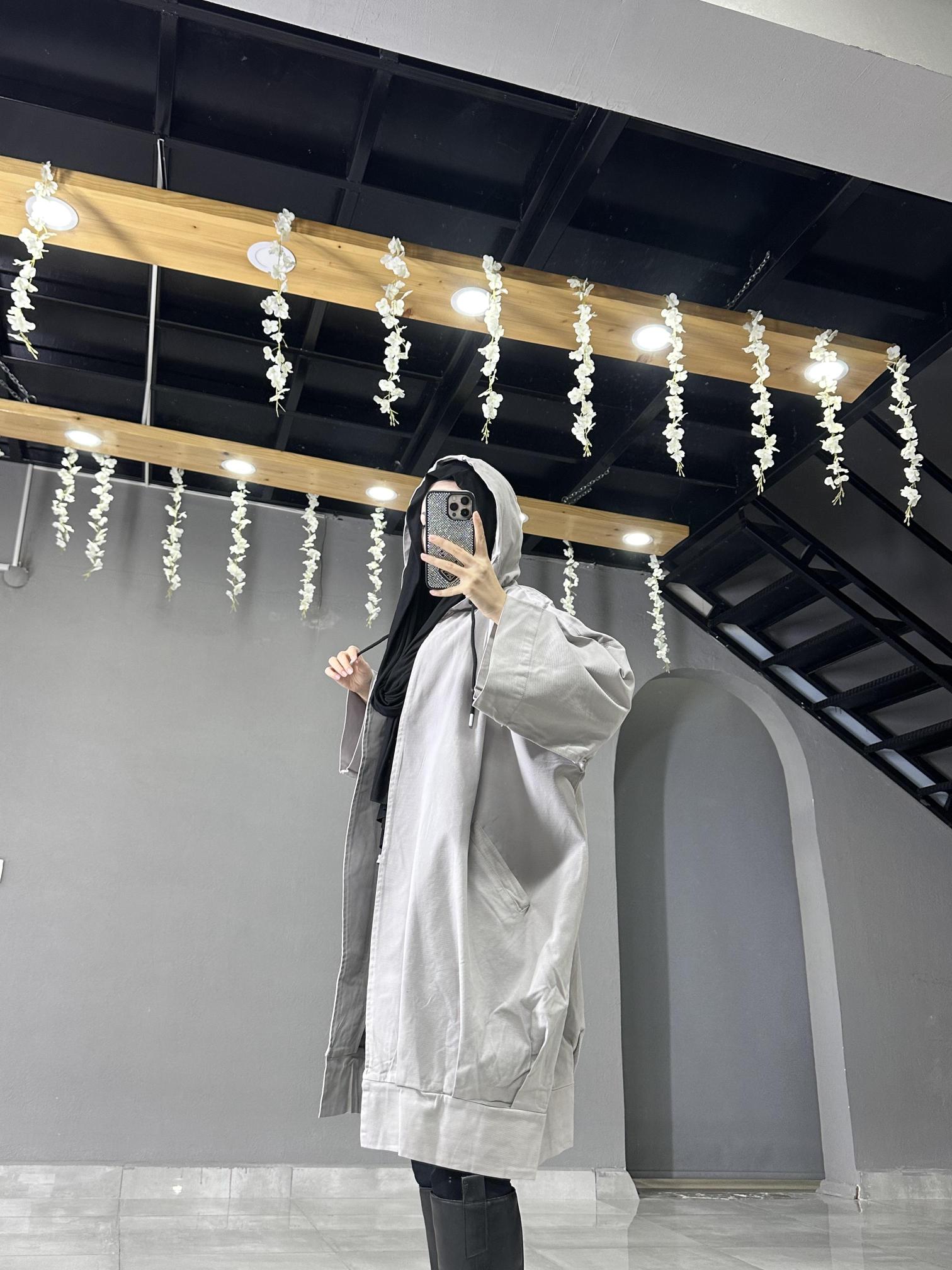 Kapşonlu Oversize Mevsimlik Kap 