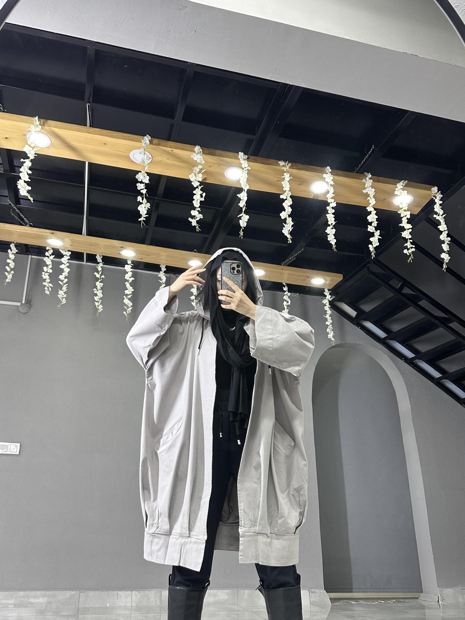 Kapşonlu Oversize Mevsimlik Kap 