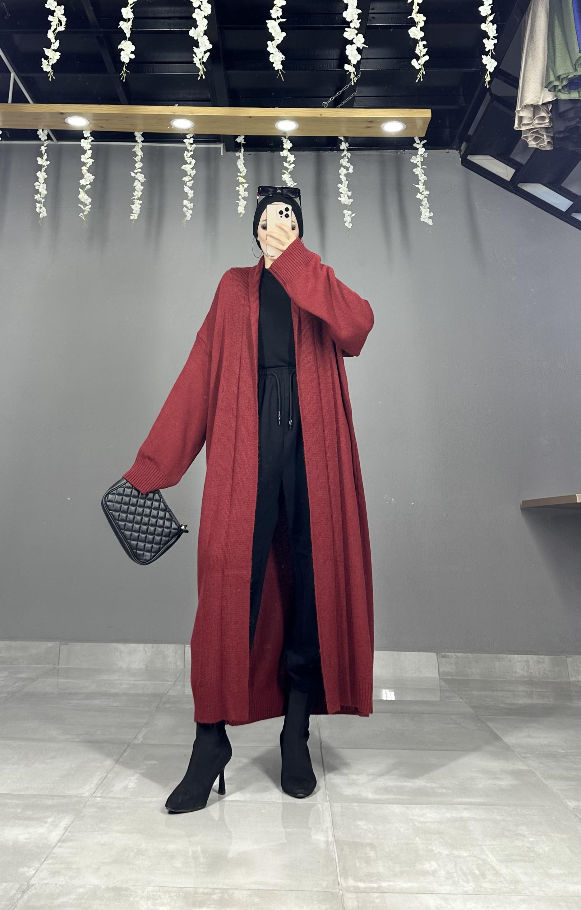 Tam boy Oversize Triko Hırka