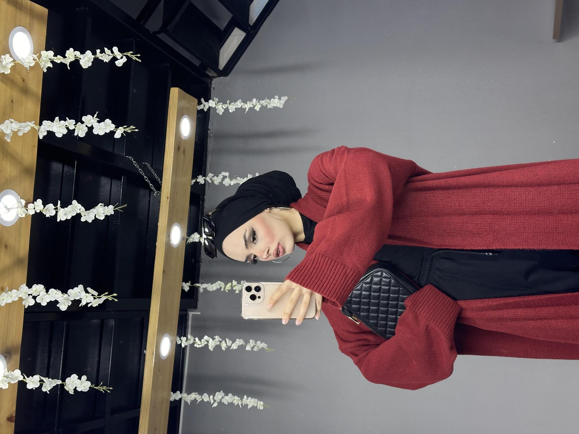 Tam boy Oversize Triko Hırka