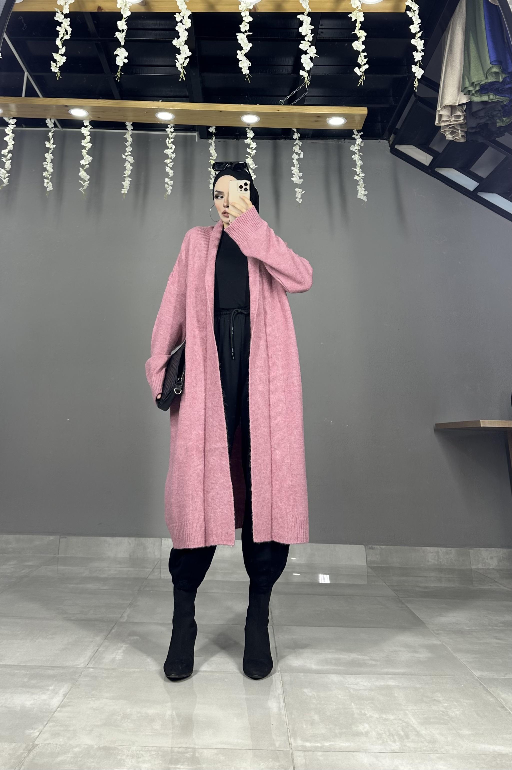 Tam boy Oversize Triko Hırka