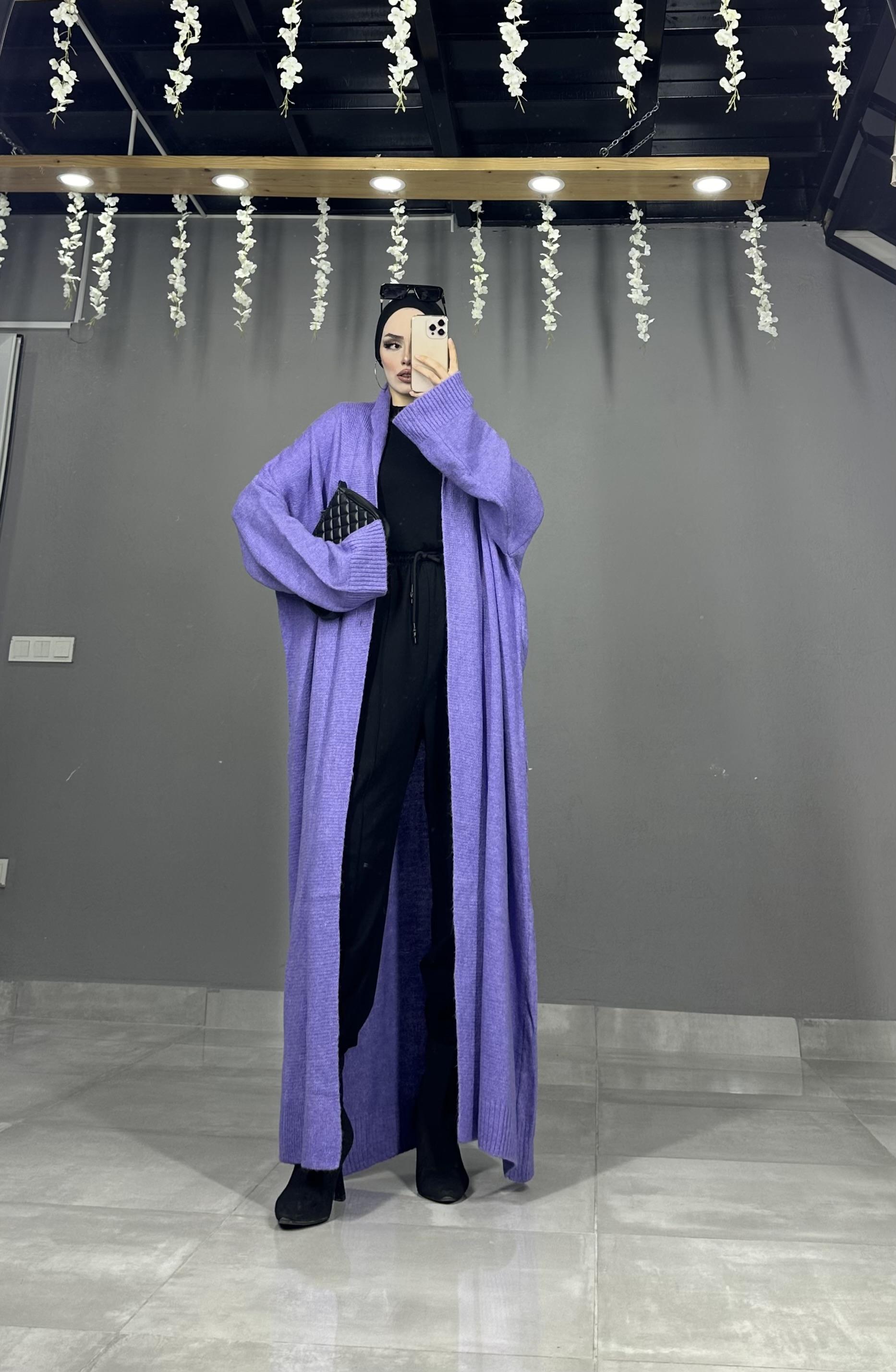 Tam boy Oversize Triko Hırka