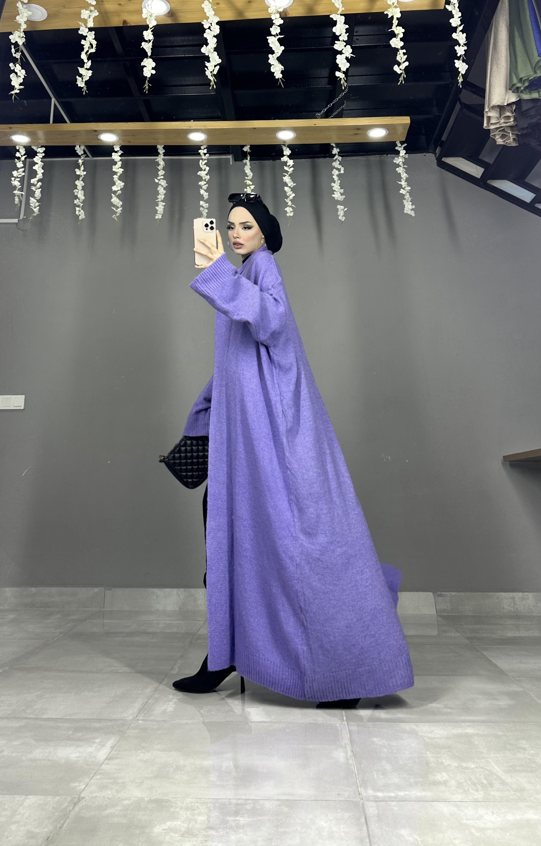 Tam boy Oversize Triko Hırka
