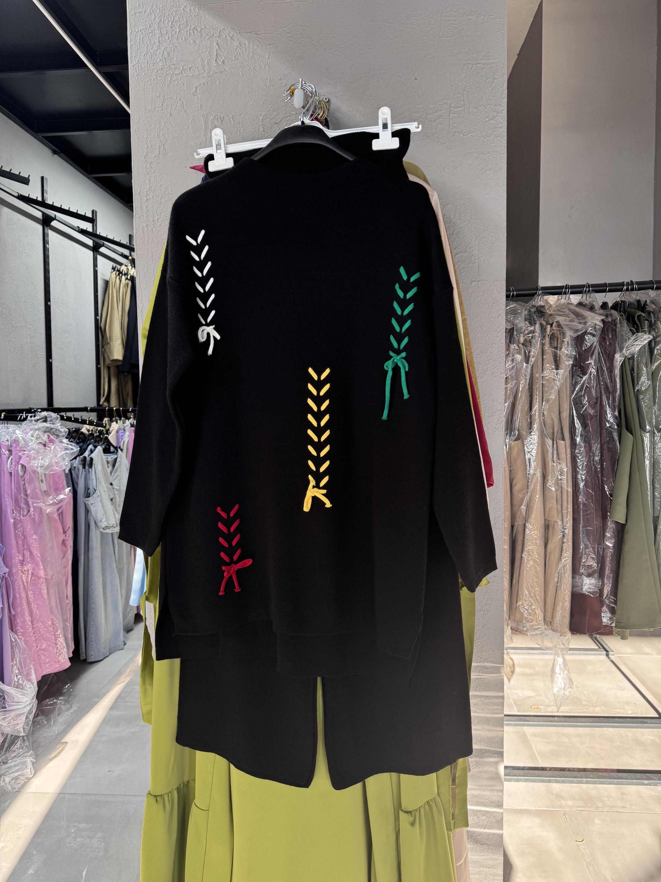 PANTOLONLU TRİKO TK SİYAH