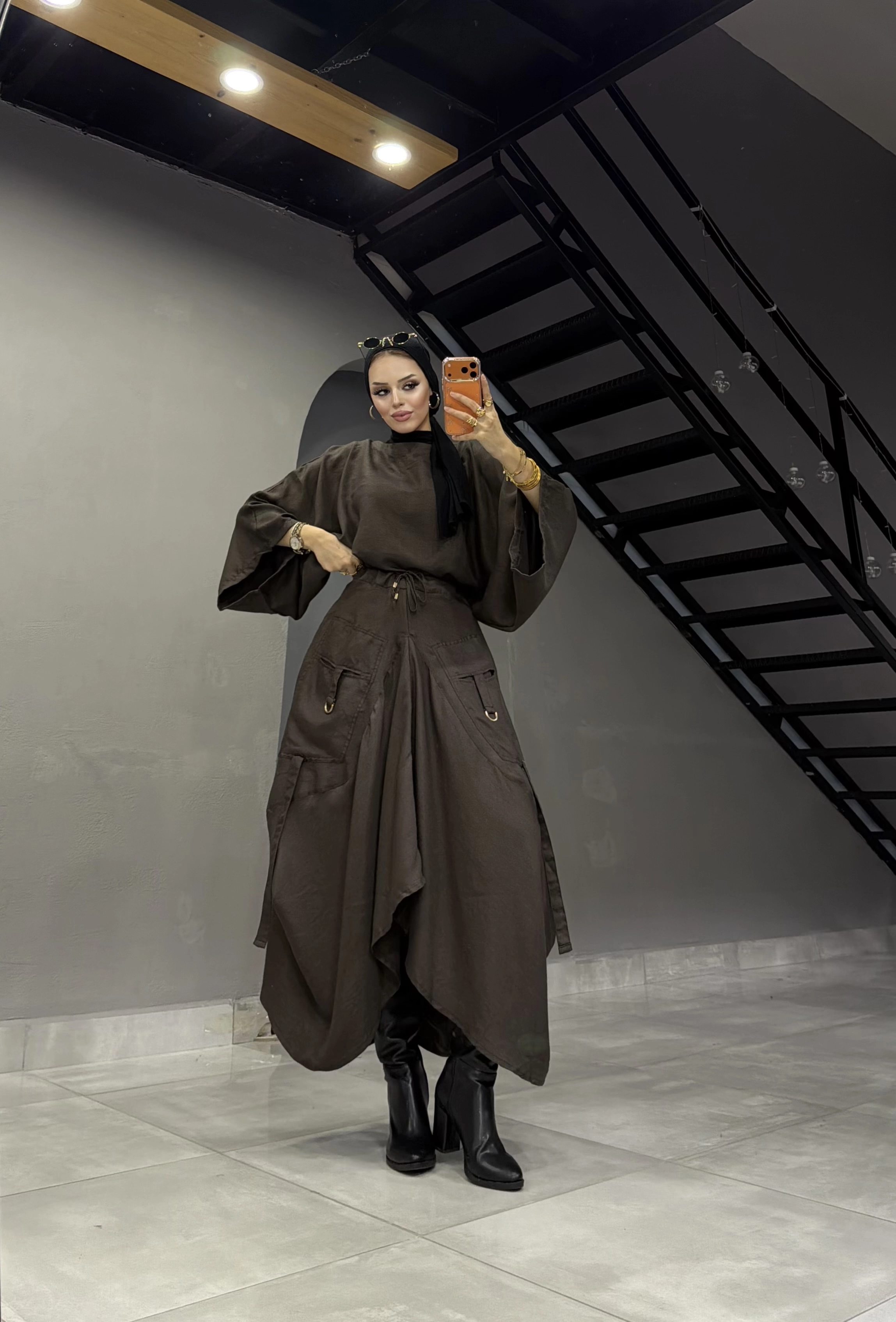 bohem tarz asimetrik tasarım takım