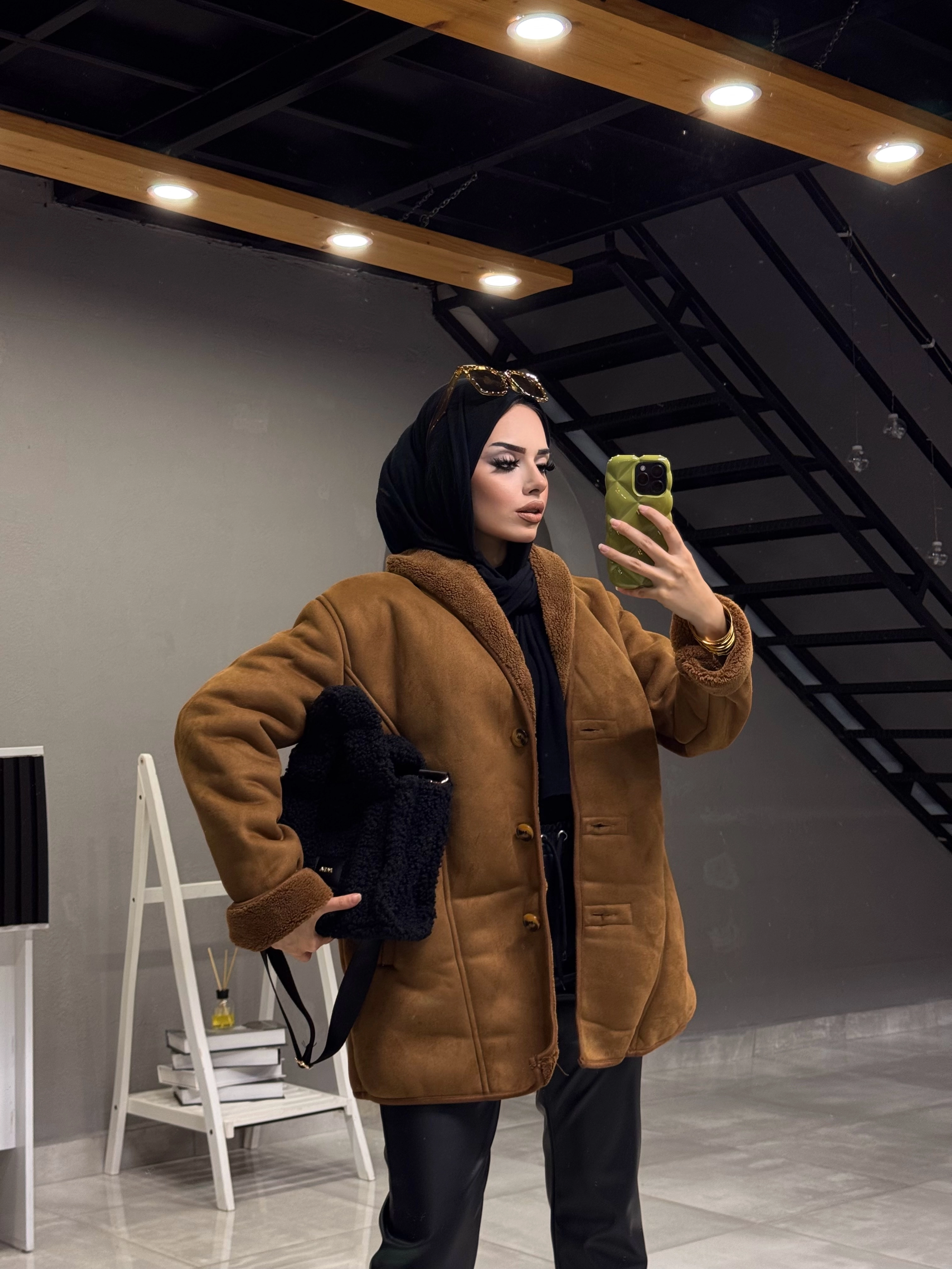 TABA PELUŞ CEKET OVERSİZE  RAHAT KALIP