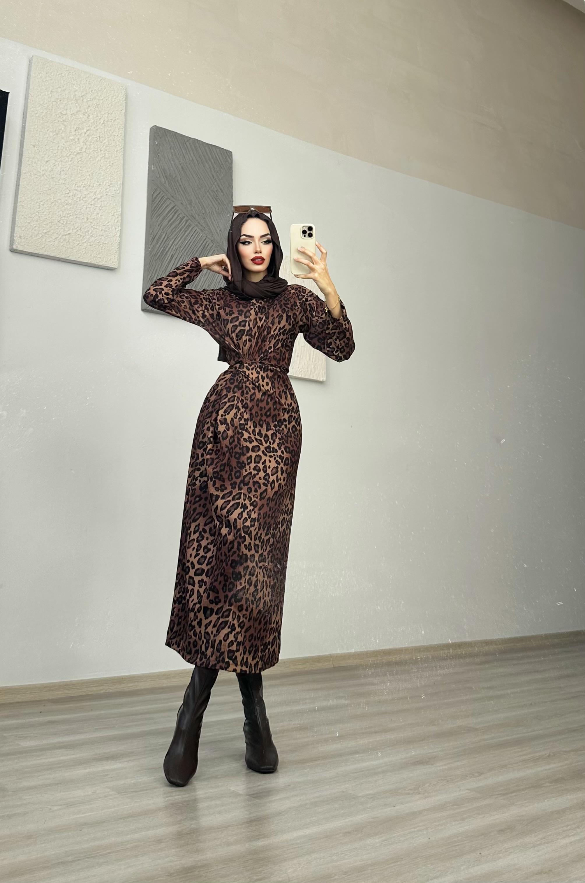 LEOPAR ELBİSE 