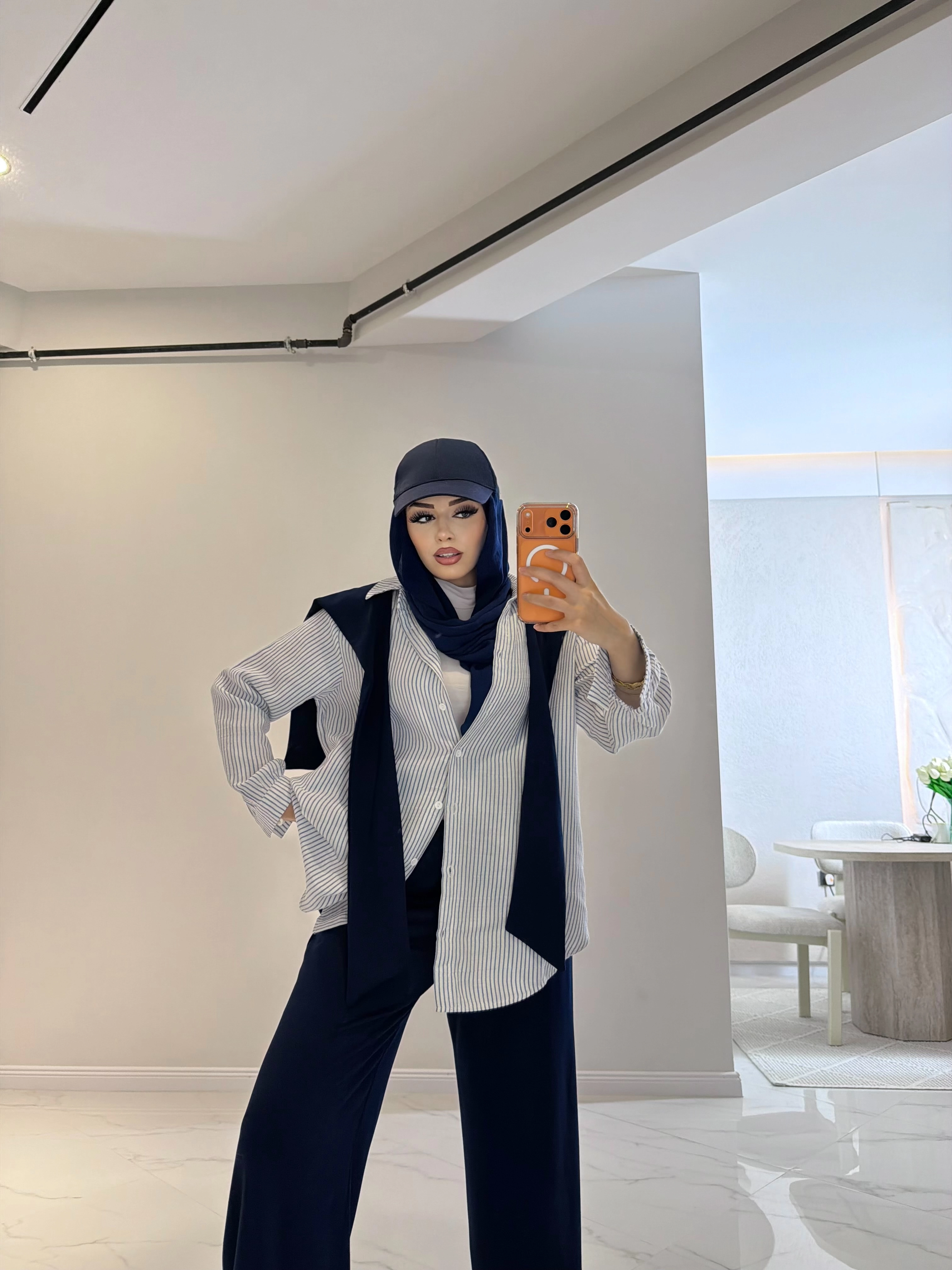 pamuk keten gömlekli 3 lü Takım