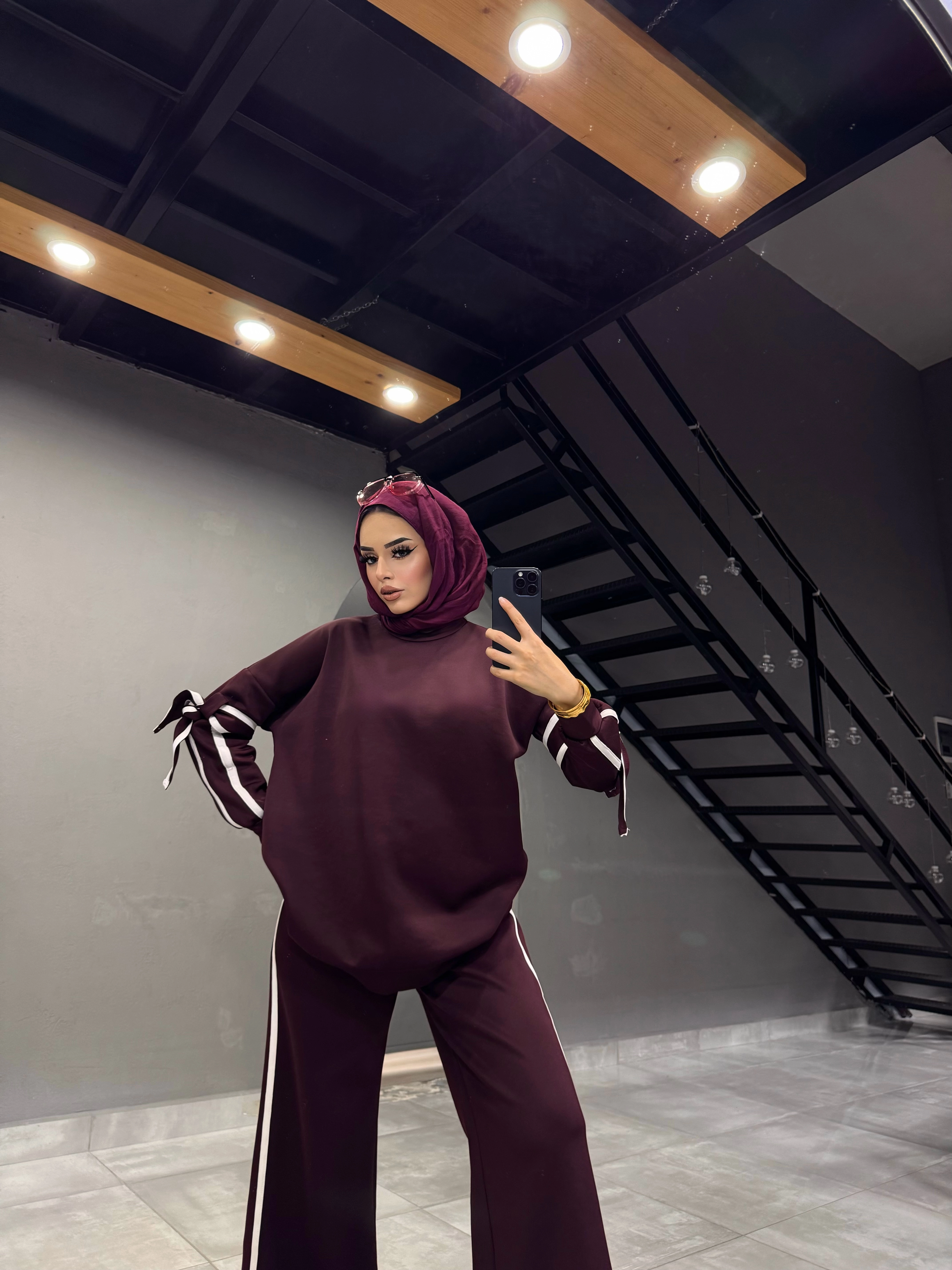 çizgili bağlamalı sportif scuba takım