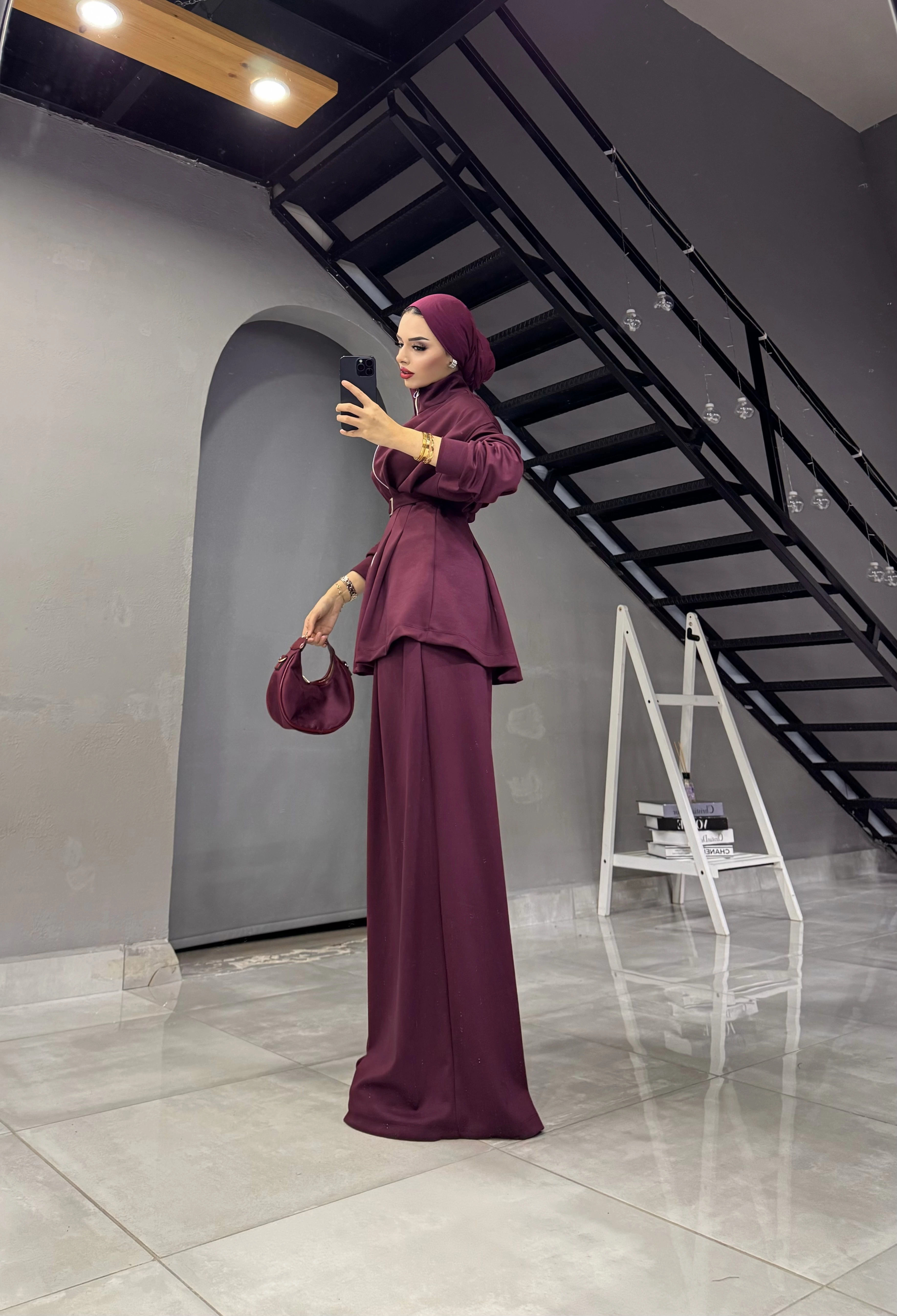 OYSHO OWERSİZE PANTOLONLU TESETTÜR TK