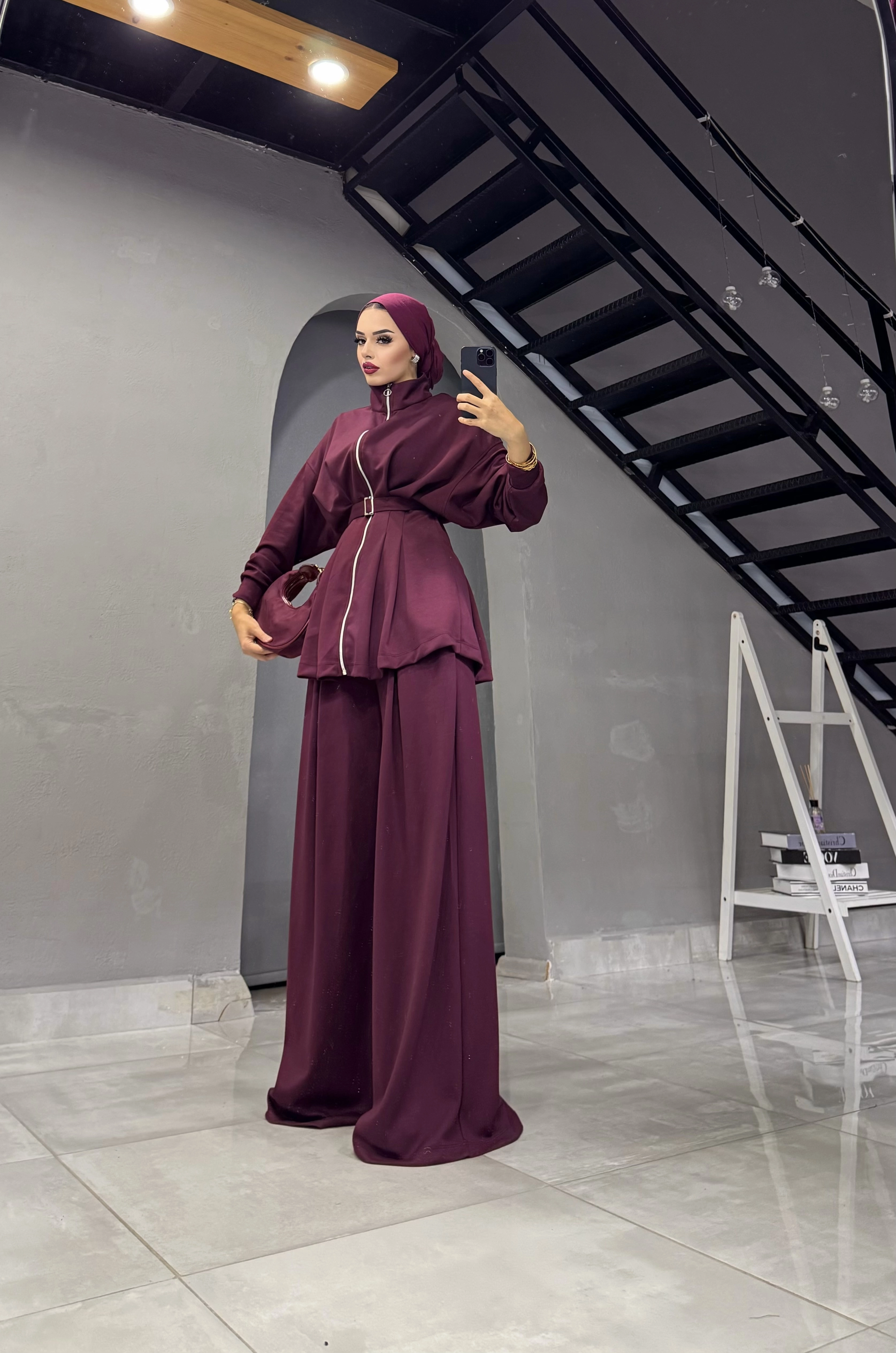 OYSHO OWERSİZE PANTOLONLU TESETTÜR TK