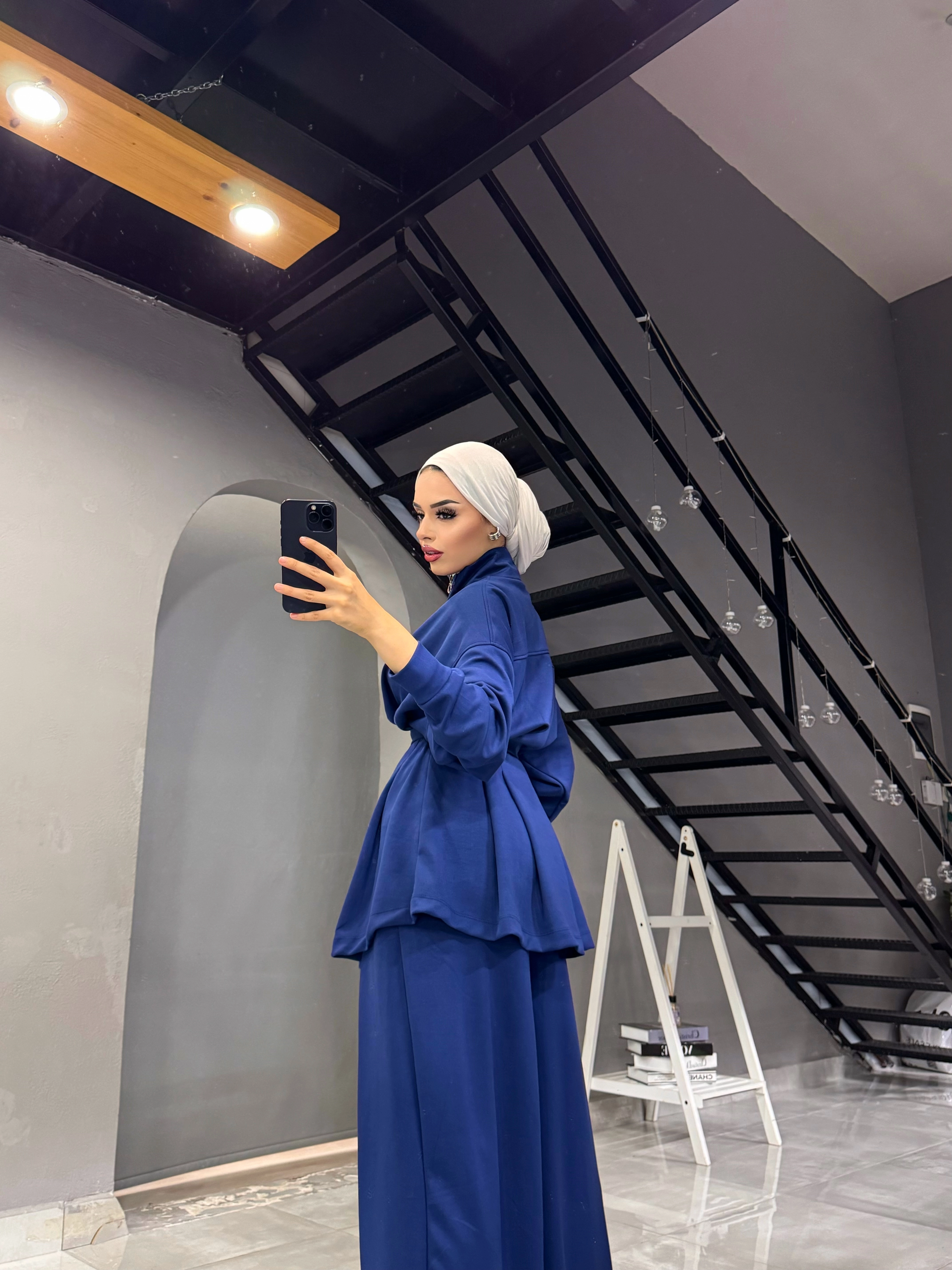 OYSHO OWERSİZE PANTOLONLU TESETTÜR TK