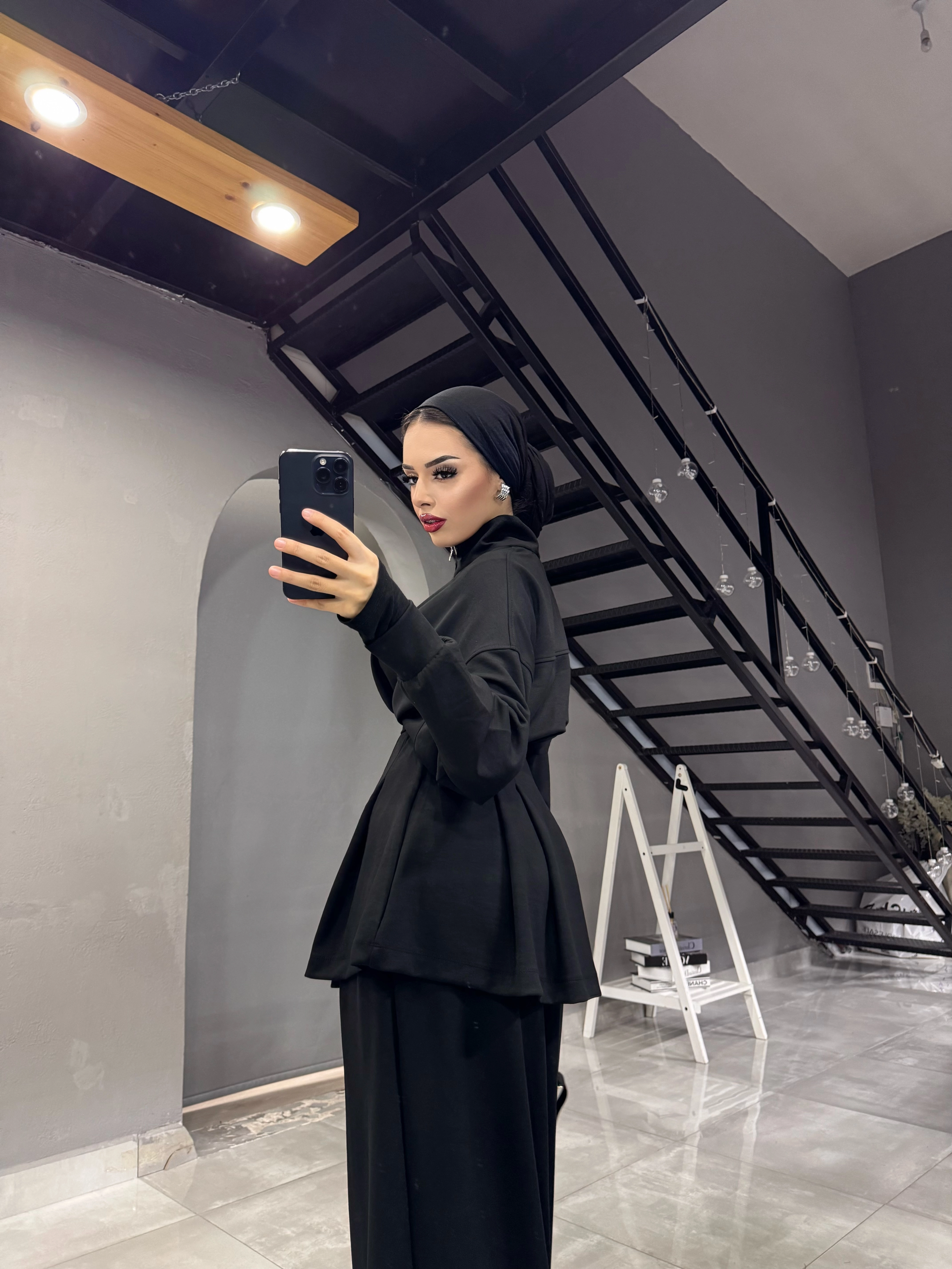 OYSHO OWERSİZE PANTOLONLU TESETTÜR TK