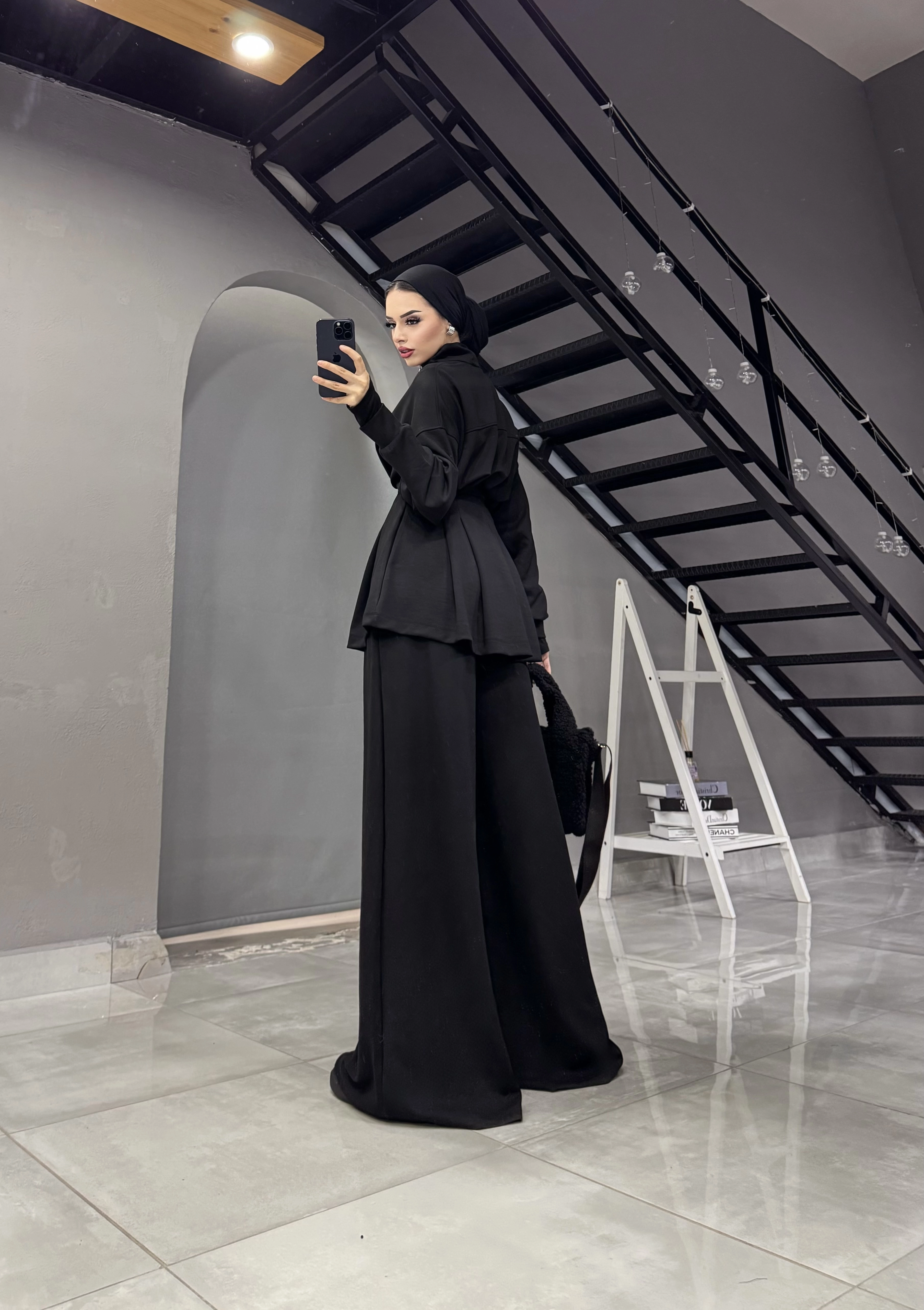 OYSHO OWERSİZE PANTOLONLU TESETTÜR TK