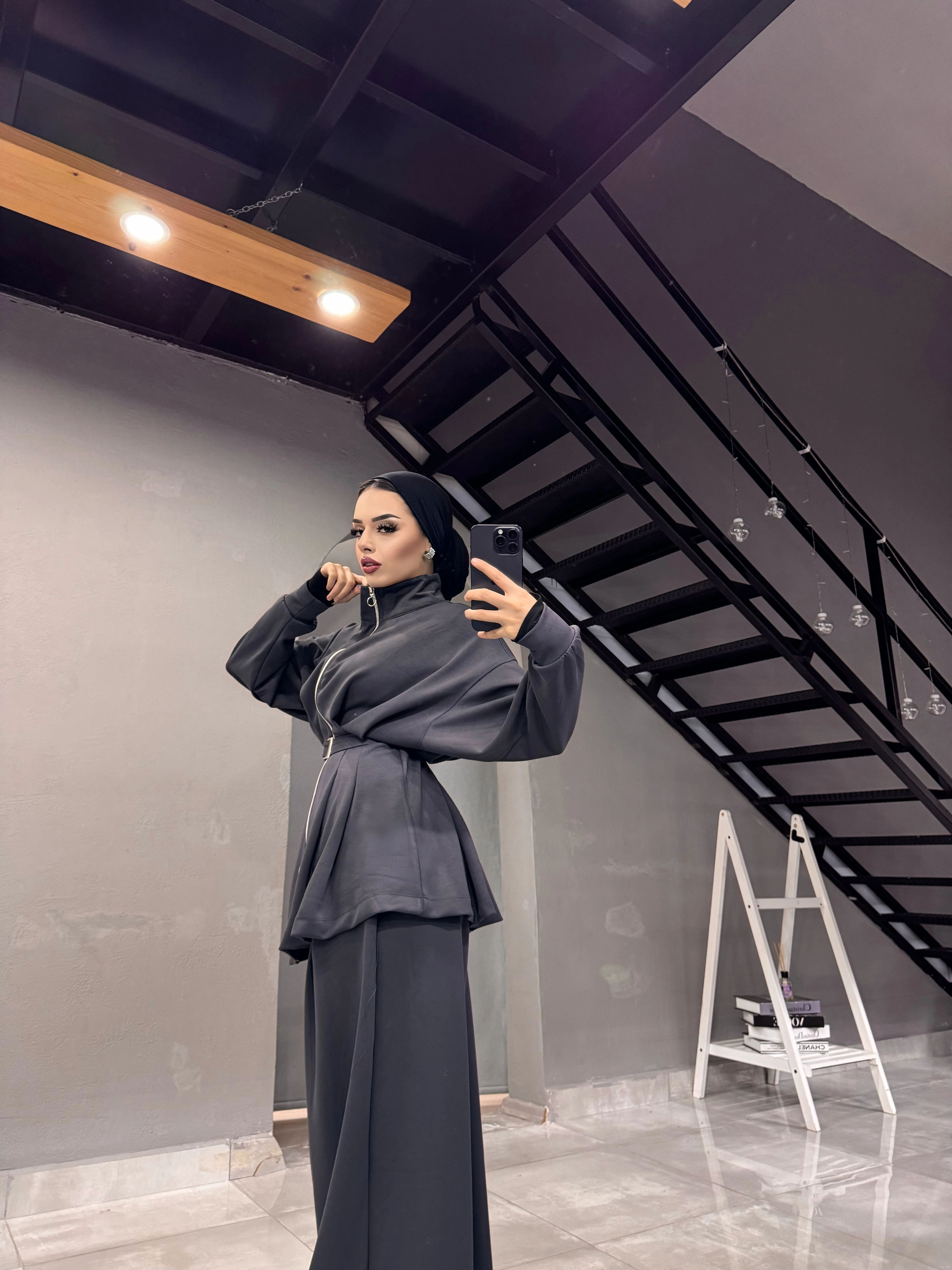 OYSHO OWERSİZE PANTOLONLU TESETTÜR TK
