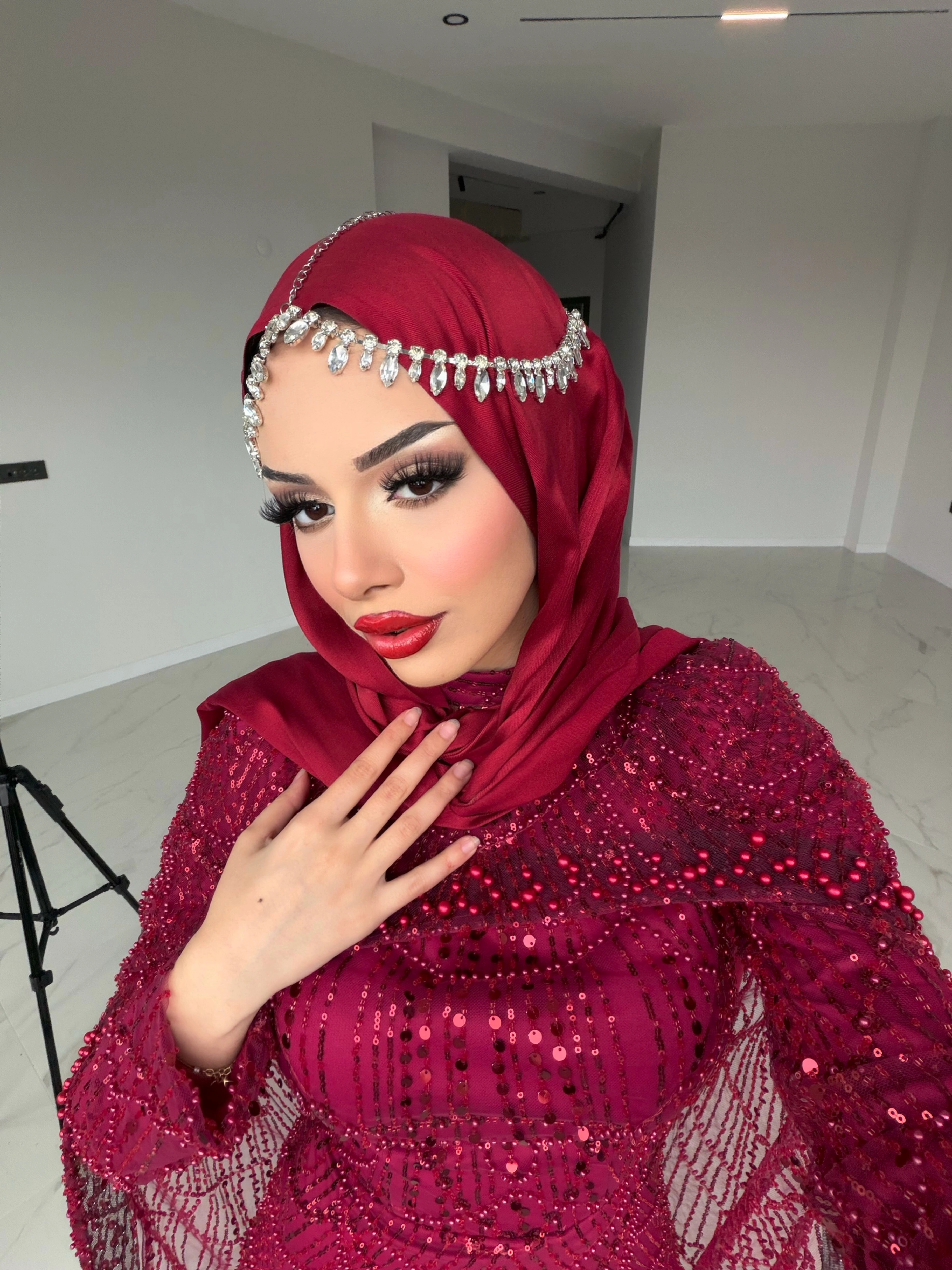 MELANY ışıltılı pelerinli abiye