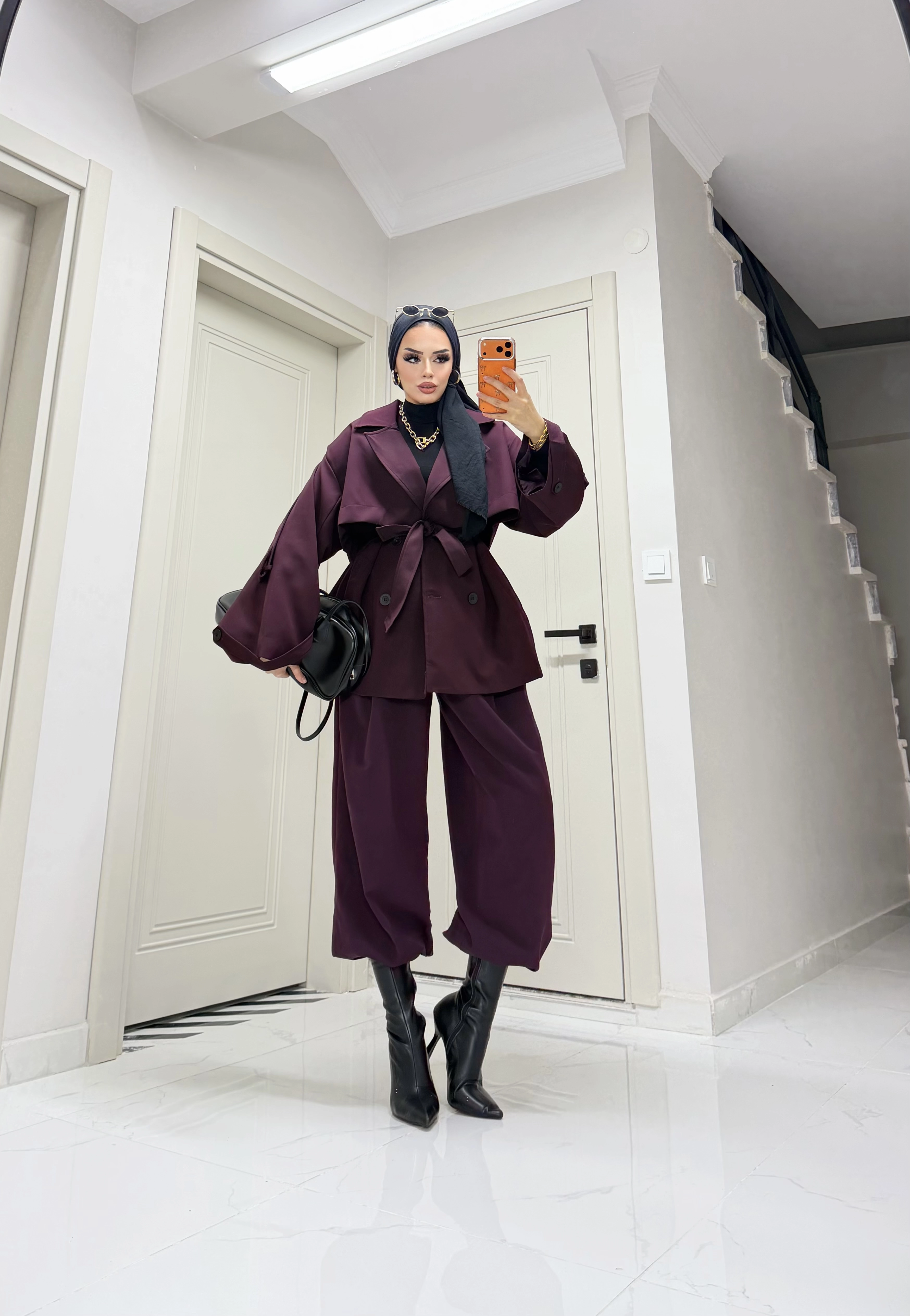 oversize kol trençkot Kombin