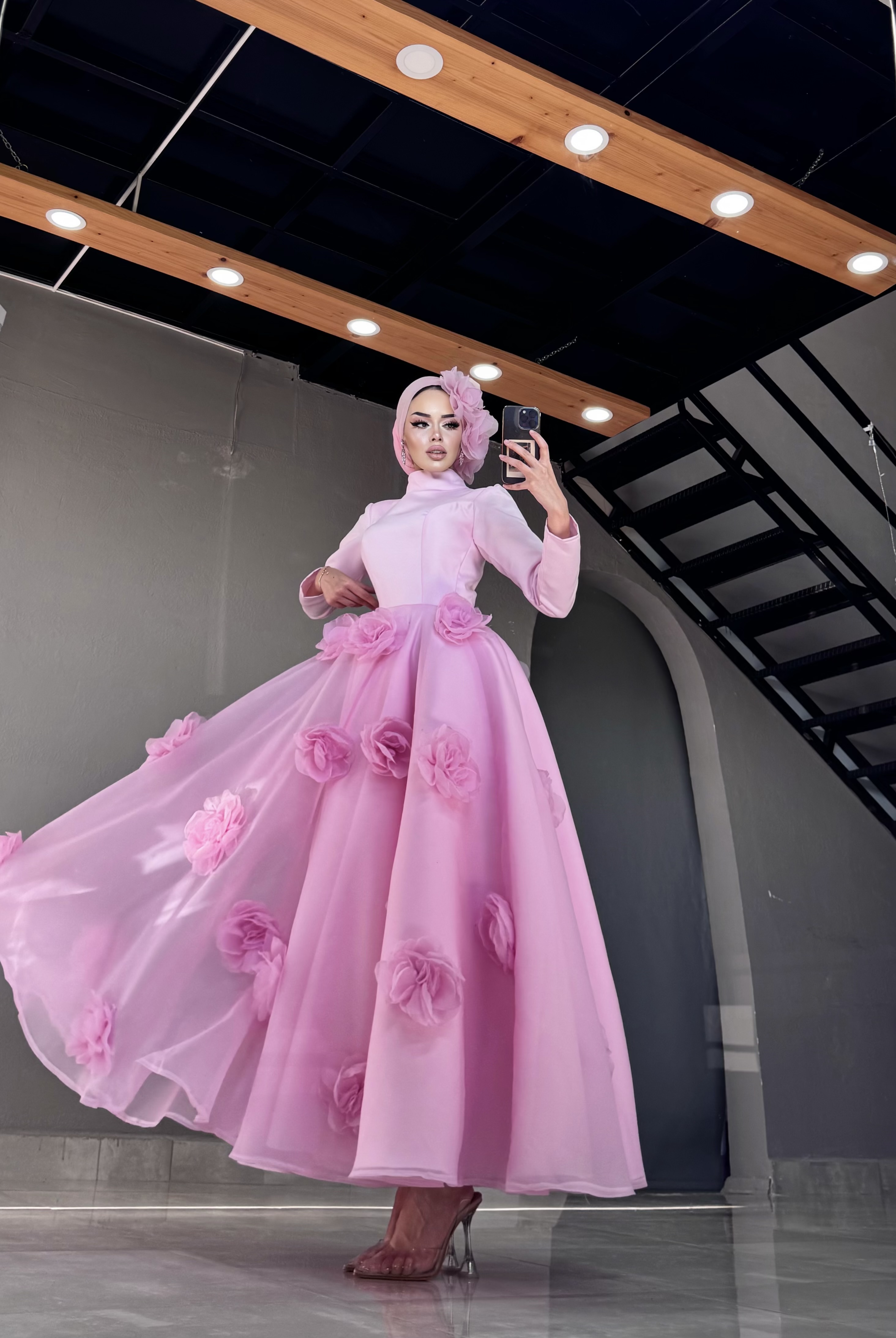 Özel Tasarım Pinterest Rose Abiye