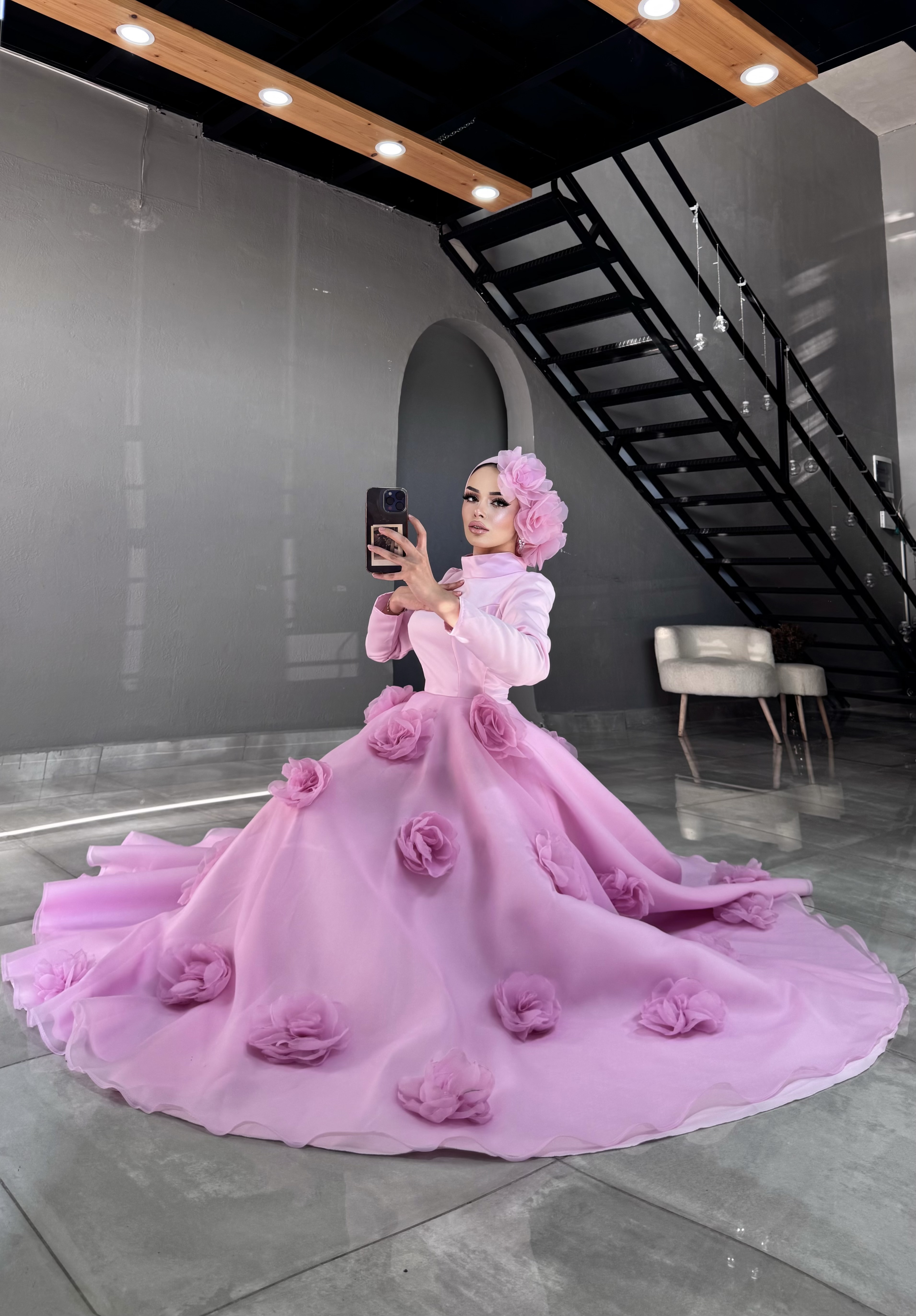 Özel Tasarım Pinterest Rose Abiye