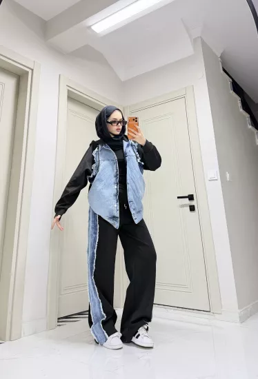 MEGA OWERSİZE TESETTÜR KOT TAKIM 