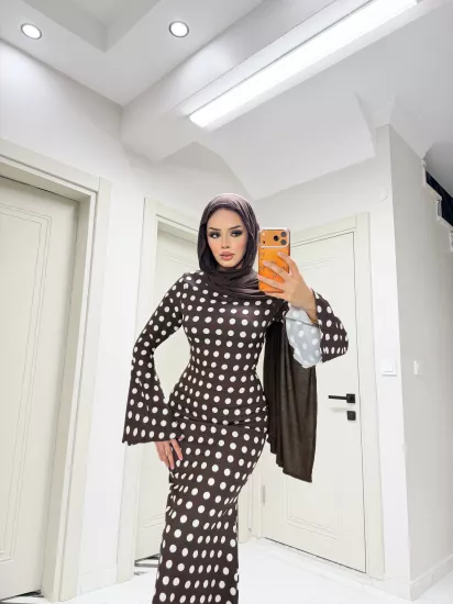 Puantiye balık ligra elbise