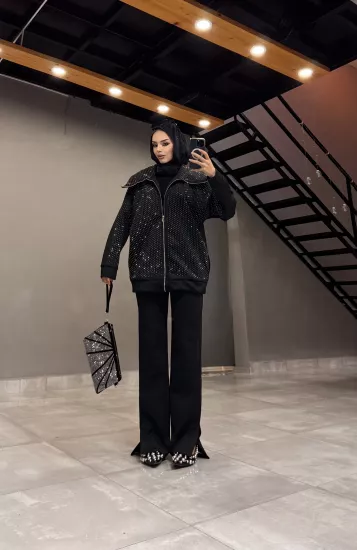 GLAMORA IŞILTILI TAŞ İŞLEMELİ TAKIM