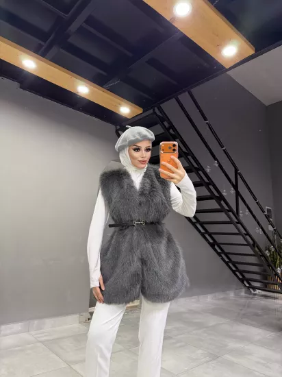 ŞAPKA ve KEMER HEDİYELİ !!!! KÜRK YELEK