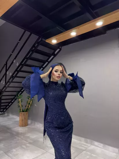 IŞILTILI SİNDİ ABİYE BEBE MAVİSİ