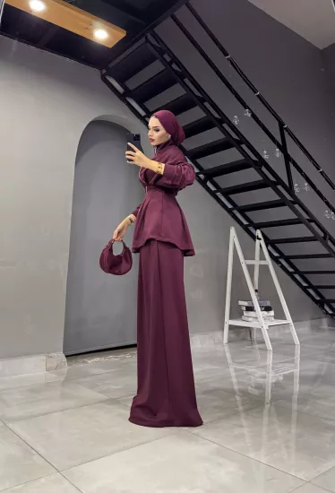 OYSHO OWERSİZE PANTOLONLU TESETTÜR TK