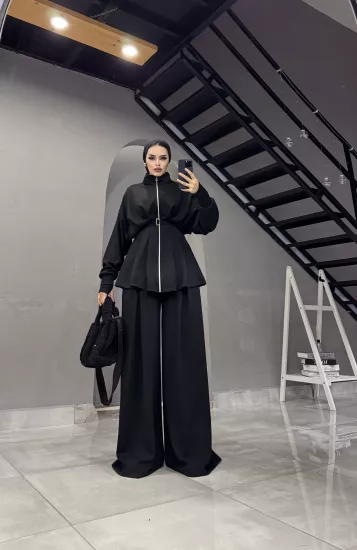 OYSHO OWERSİZE PANTOLONLU TESETTÜR TK