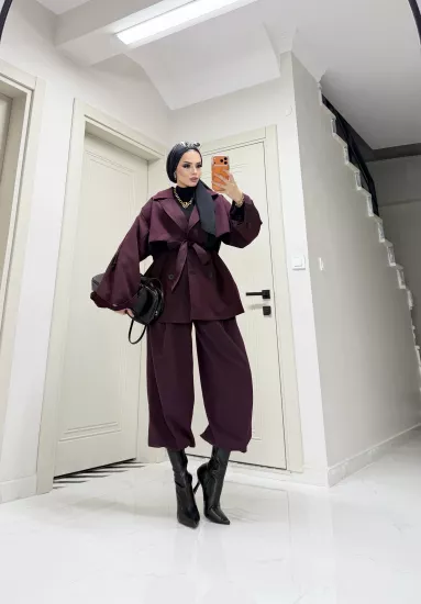 oversize kol trençkot Kombin